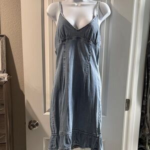 Guess Light Blue Denim Slip Dress
